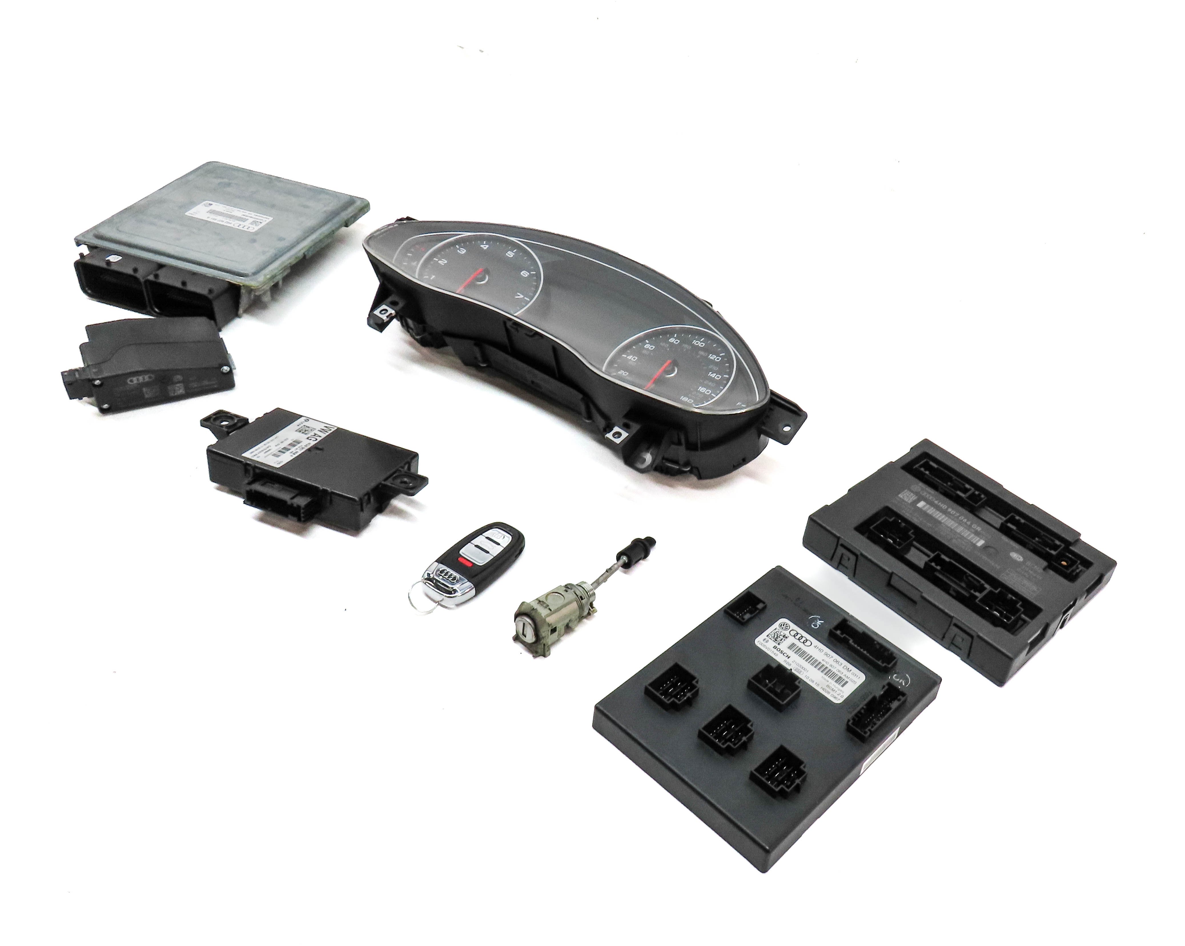 2016 AUDI A6 A7 C7 4G8 3.0 SUPER ENGINE SPEEDO ECM BCM IMMOBILIZER MODULE SET/8 — exact item pictured
